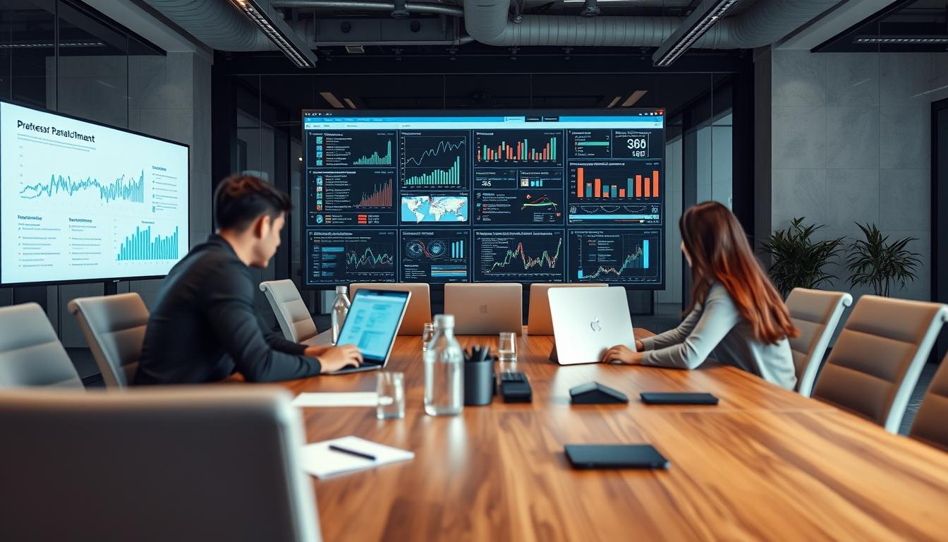 AI software company team and business technology strategy